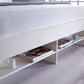 Fabio White Wooden Bed - King Size ModelBedroom