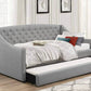 Flair Aurora Grey Fabric Daybed With Trundle ModelBedroom