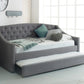 Flair Aurora Grey Fabric Daybed With Trundle ModelBedroom