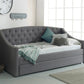 Flair Aurora Grey Fabric Daybed With Trundle ModelBedroom