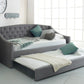 Flair Aurora Grey Fabric Daybed With Trundle ModelBedroom