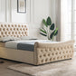 Flair Lucinda Chesterfield Side Lift Ottoman Bed Cream ModelBedroom