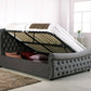 Flair Lucinda Chesterfield Side Lift Ottoman Bed Silver Velvet ModelBedroom