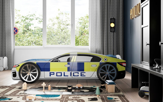 Flair UK Police Car Bed - Kids Police Car Bed - Kids Police Car Theme Bed ModelBedroom