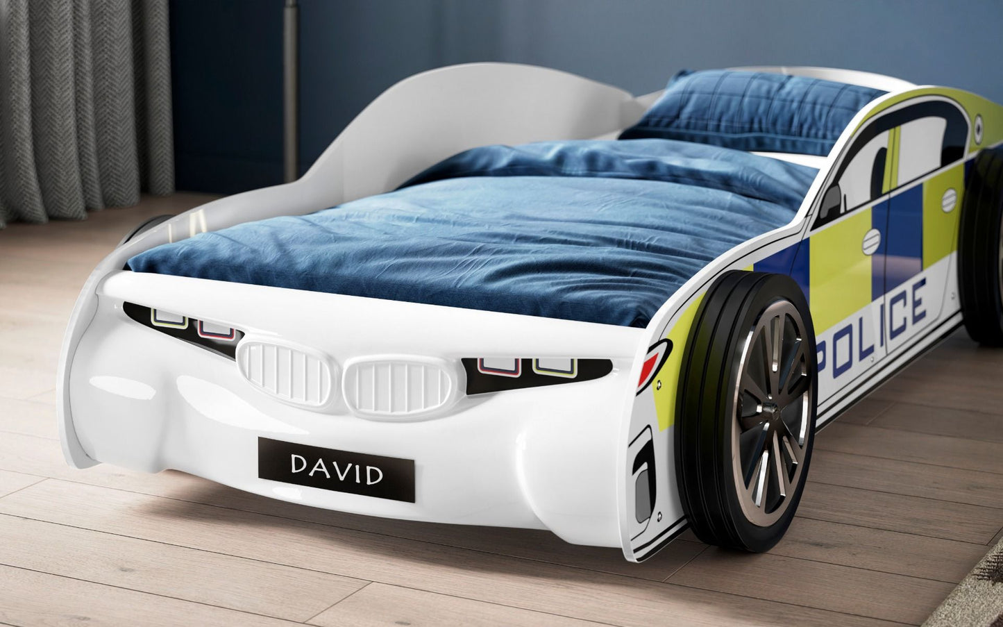 Flair UK Police Car Bed - Kids Police Car Bed - Kids Police Car Theme Bed ModelBedroom