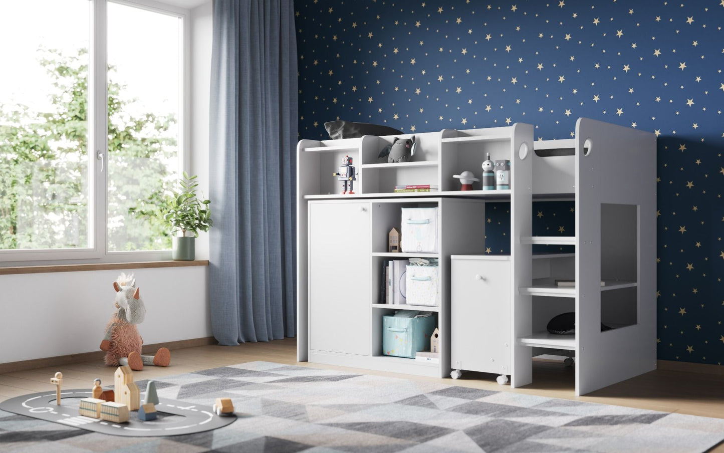 Flair Wizard Junior High Sleeper Workstation ModelBedroom