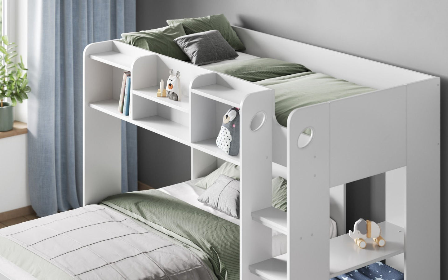 Flair Wizard L Shaped Triple Bunk Bed - Wizard L Shaped Triple Sleeper ModelBedroom