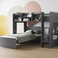 Flair Wizard Junior L Shaped Bunk Bed Grey - ModelBedroom