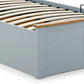 Francis Grey Wooden Ottoman Bed - Single Ottoman Bed Grey ModelBedroom