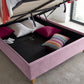 Bedmaster Kingham Pink Velvet Ottoman Bed - Pink Ottoman Bed ModelBedroom