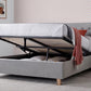 Kingham Grey Velvet Ottoman Bed - King Size ModelBedroom