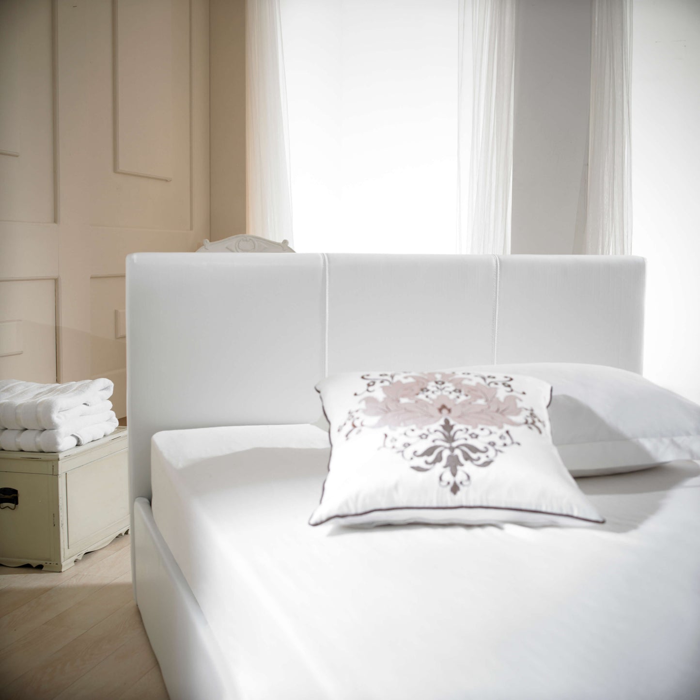 Madrid Ottoman Bed In White ModelBedroom