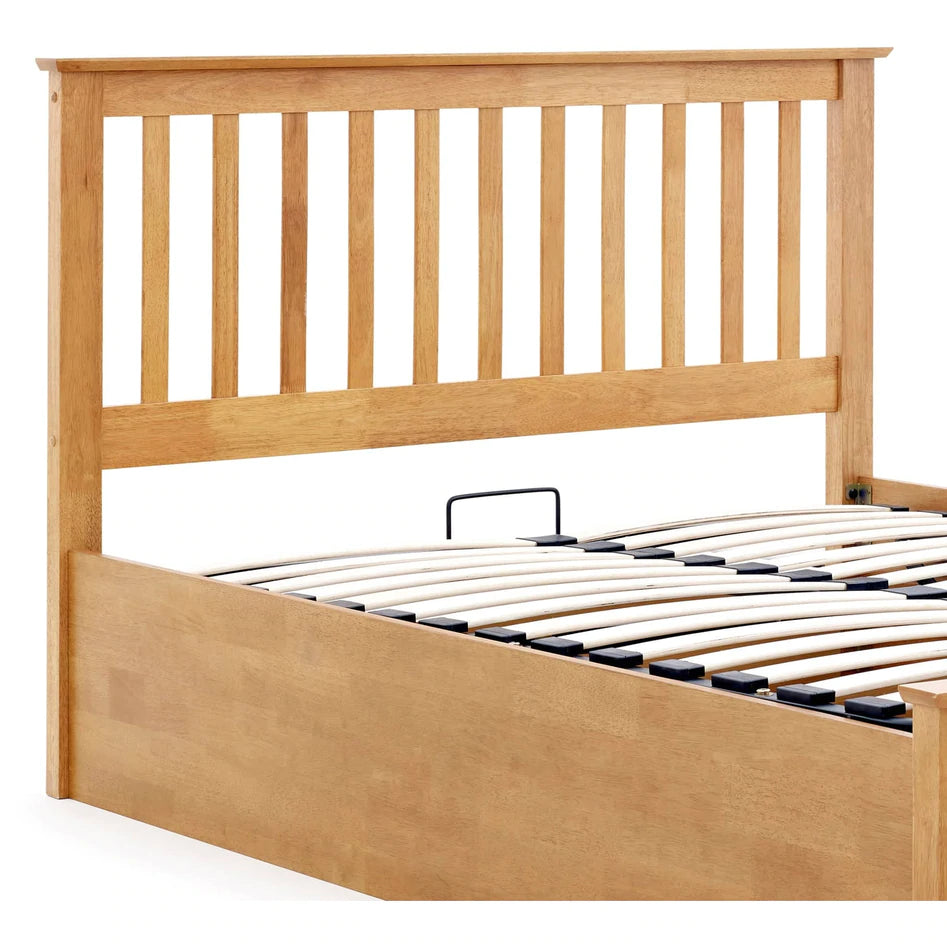 Malmo Oak Wooden Ottoman Bed - Double ModelBedroom