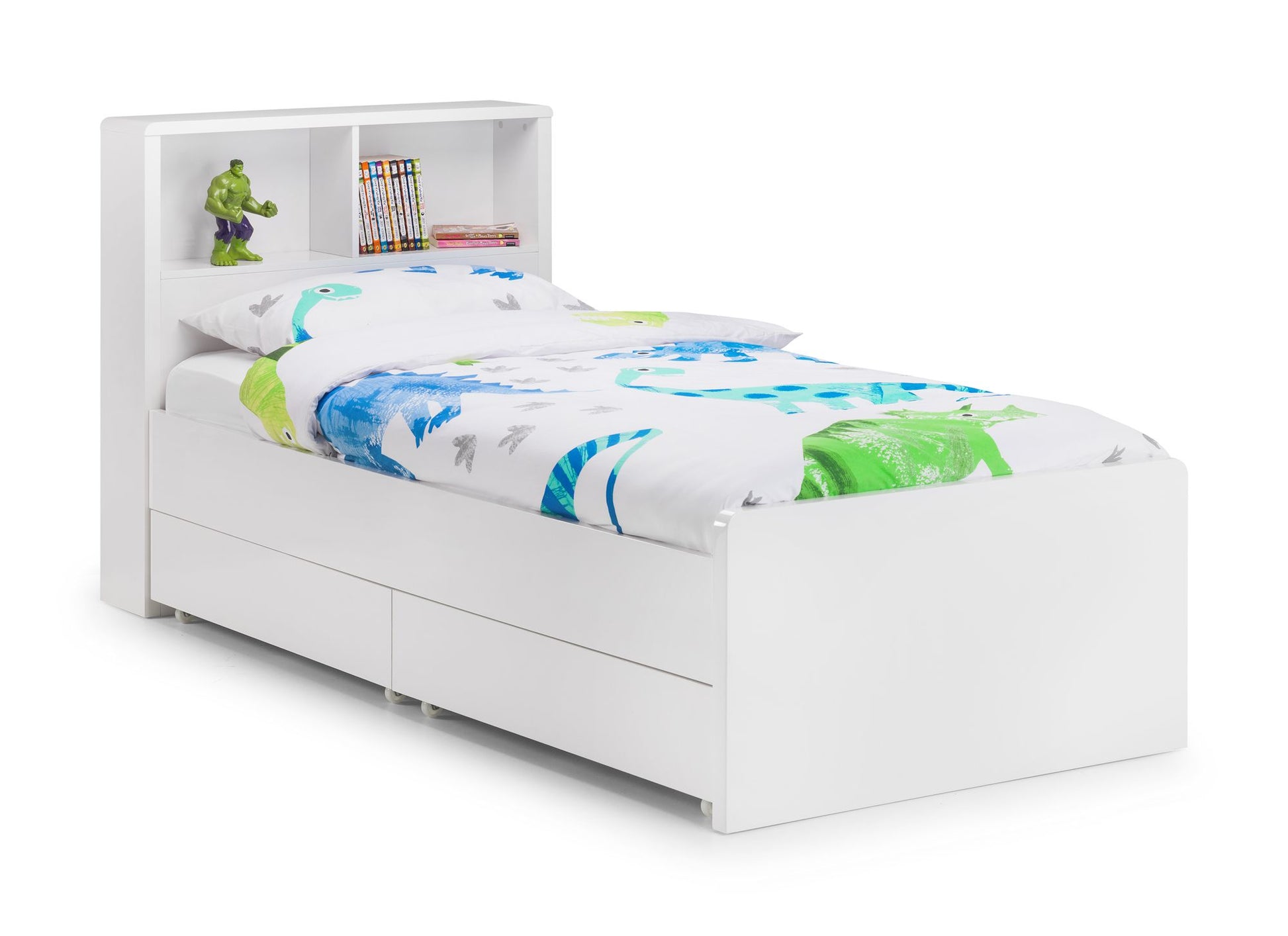 Manhattan Bookcase Bed 90CM - Kids Bookcase Bed Single ModelBedroom