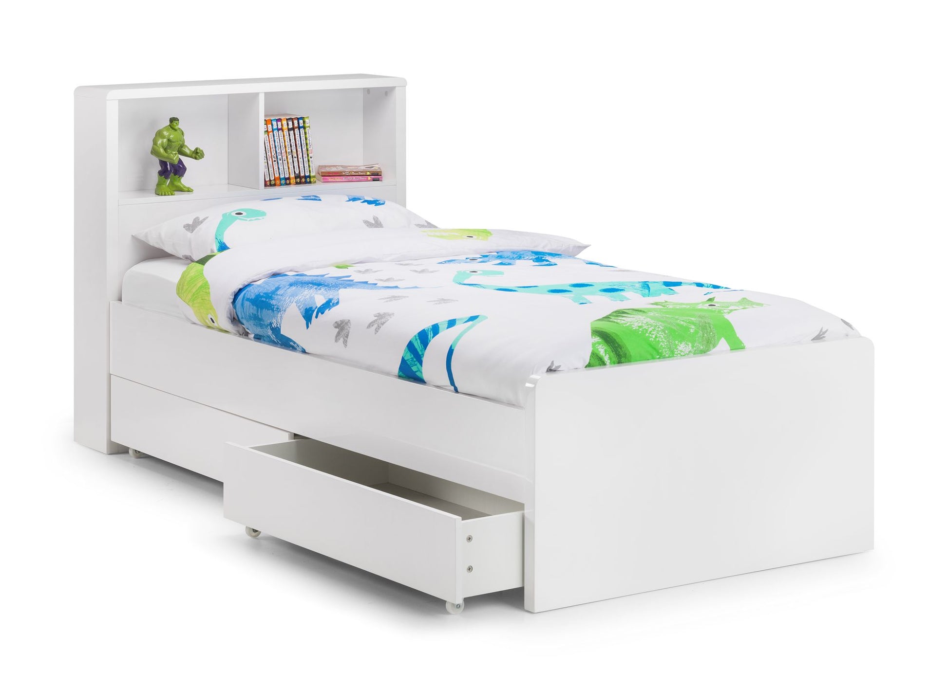 Manhattan Bookcase Bed 90CM - Kids Bookcase Bed Single ModelBedroom