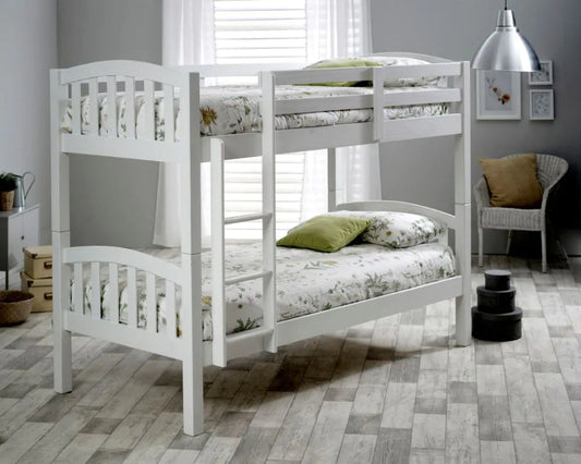 Mya White Bunk Bed ModelBedroom