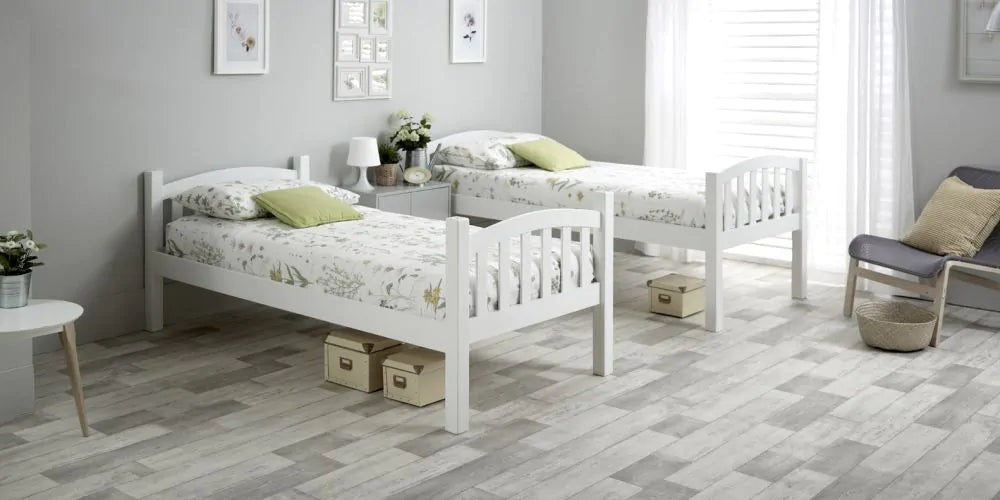 Mya White Bunk Bed ModelBedroom