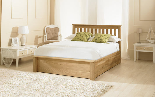 Monaco Solid Oak Ottoman Bed ModelBedroom