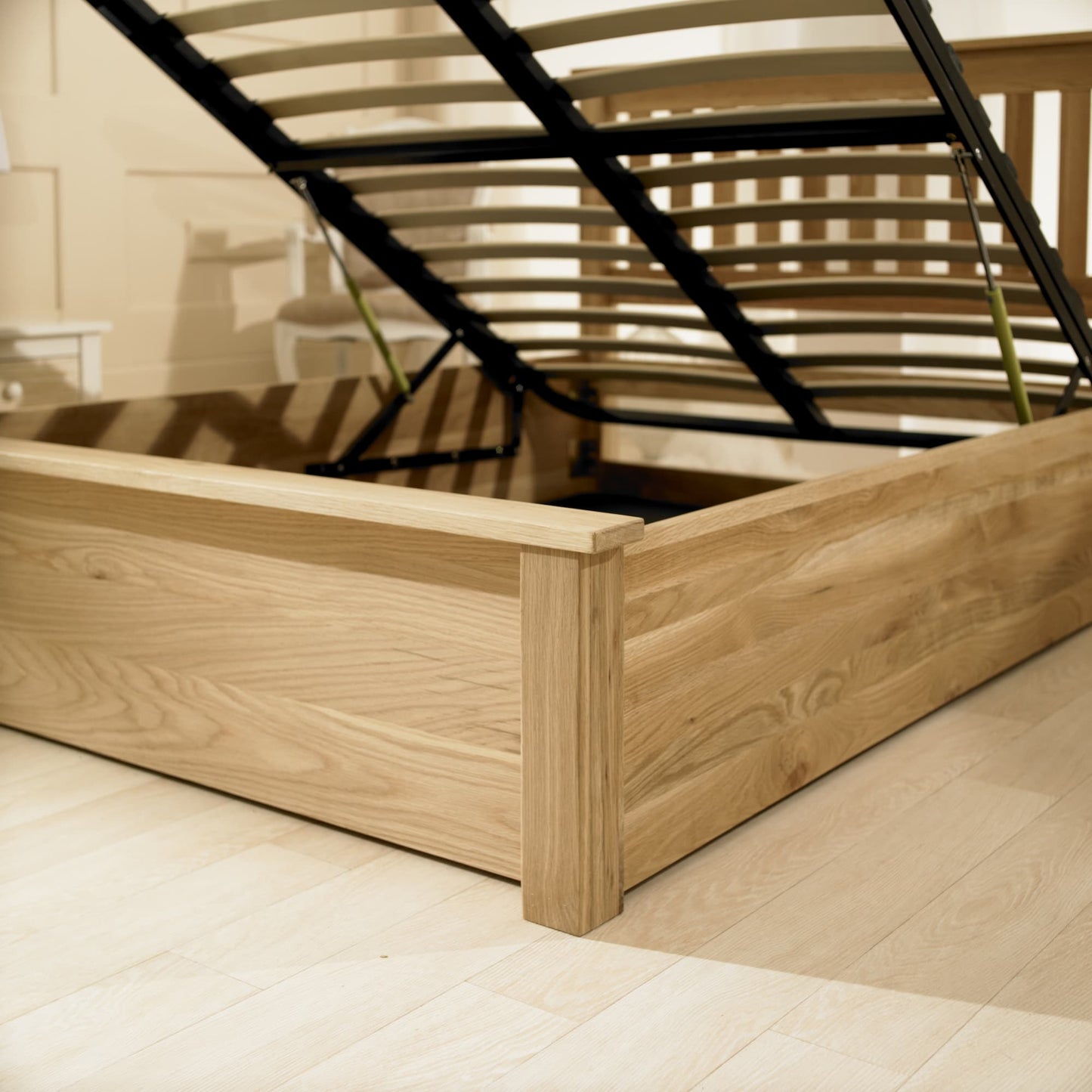 Monaco Solid Oak Ottoman Bed ModelBedroom