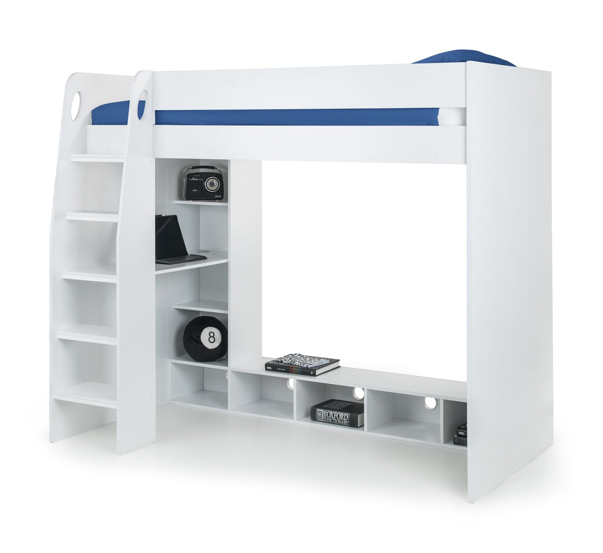 Nebula Gaming Bed White - Teenage White Gaming Bed ModelBedroom