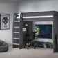 Nebula Gaming Bed Anthracite - Kids High Sleeper Gaming Bed ModelBedroom
