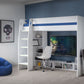 Nebula Gaming Bed White - Teenage White Gaming Bed ModelBedroom