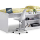 Neptune Mid Sleeper White - Kids White Mid Sleeper with Desk and Storage ModelBedroom