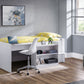 Neptune Mid Sleeper White - Kids White Mid Sleeper with Desk and Storage ModelBedroom