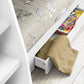 Orion Bunk Bed With Drawer and Shelves - White Bunk Bed with Storage Drawer ModelBedroom