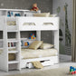 Orion Bunk Bed With Drawer and Shelves - White Bunk Bed with Storage Drawer ModelBedroom