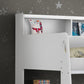 Orion Bunk Bed With Drawer and Shelves - White Bunk Bed with Storage Drawer ModelBedroom