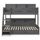 Orion Triple Sleeper Anthracite - Kids Triple Sleeper with Storage Drawer ModelBedroom
