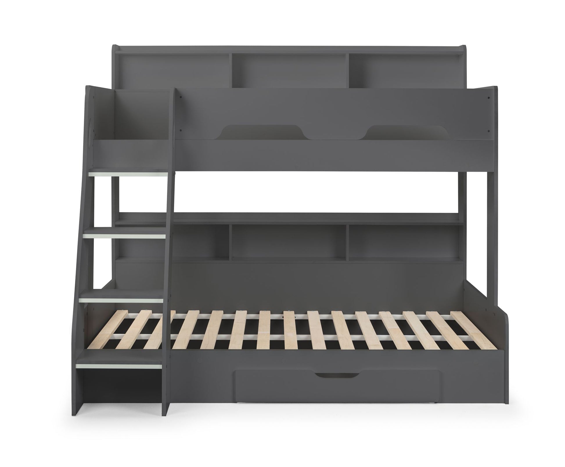 Orion Triple Sleeper Anthracite - Kids Triple Sleeper with Storage Drawer ModelBedroom