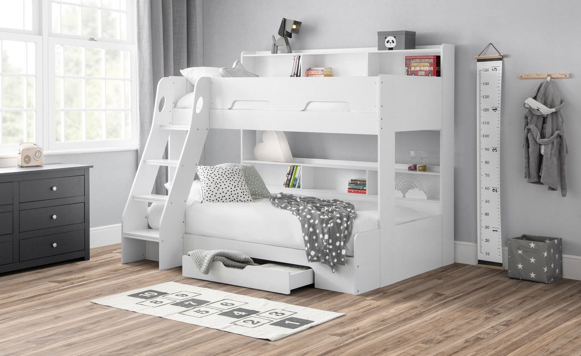 Orion Triple Sleeper - Kids White Triple Sleeper Bunk Bed ModelBedroom