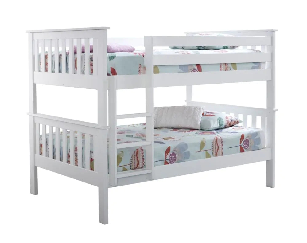 Oslo White Quadruple Bunk Bed - Double Bunk Bed White ModelBedroom