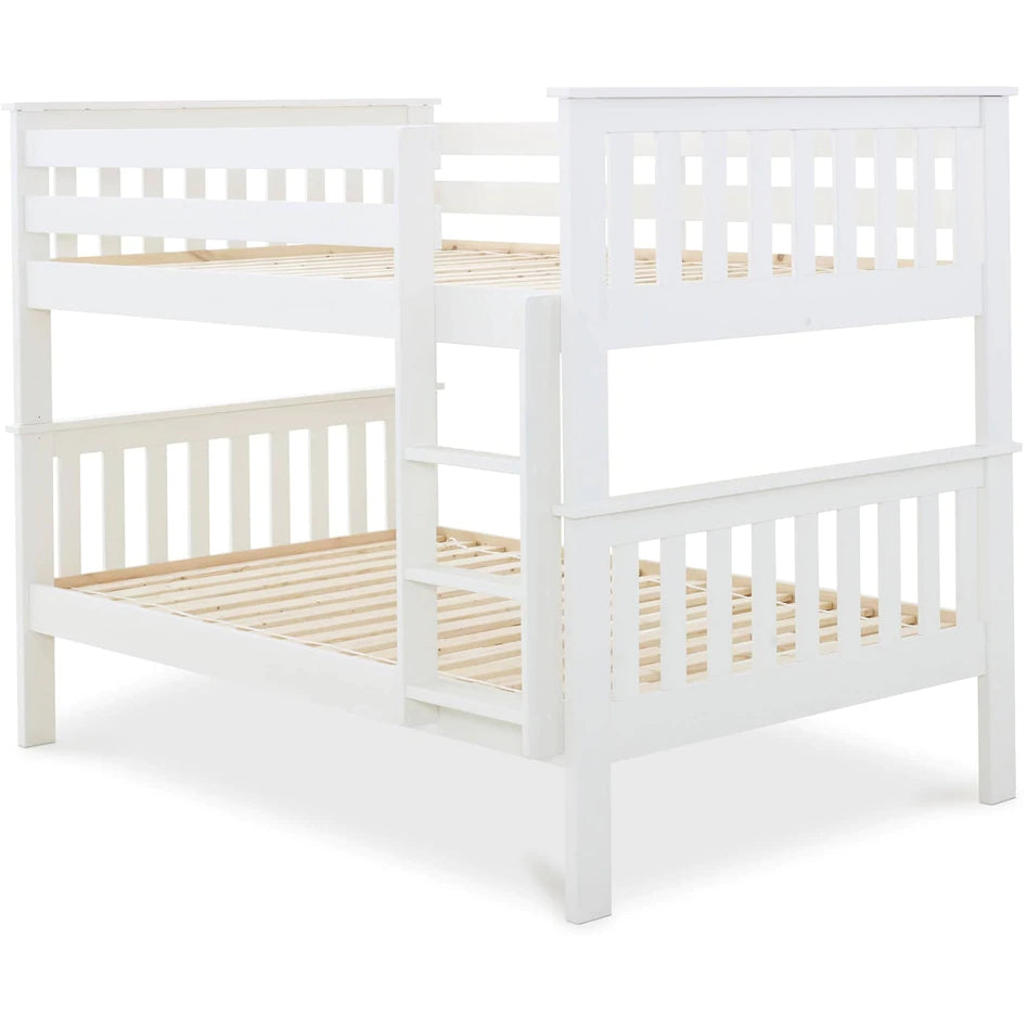 Oslo White Quadruple Bunk Bed - Double Bunk Bed White ModelBedroom