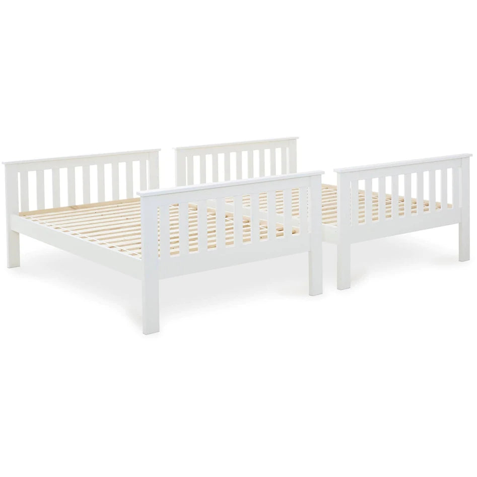 Oslo White Quadruple Bunk Bed - Double Bunk Bed White ModelBedroom