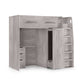 Pegasus High Sleeper Grey Oak - High Sleeper with Desk and Wardrobe ModelBedroom