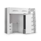 Pegasus High Sleeper White - High Sleeper With Wardrobe and Desk ModelBedroom
