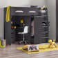 Pegasus High Sleeper Anthracite - High Sleeper with Wardrobe ModelBedroom