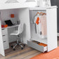 Pegasus High Sleeper White - High Sleeper With Wardrobe and Desk ModelBedroom