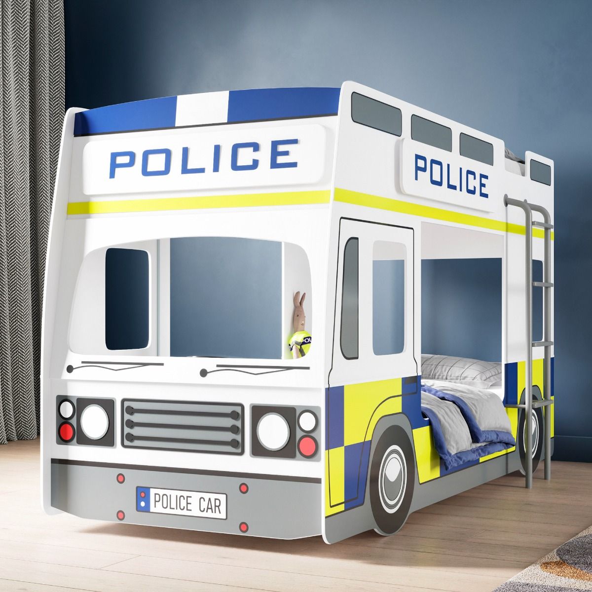 Flair UK Police Bunk Bed - Kids Police Bunk Bed - Kids Novelty Bed ModelBedroom