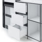 Saturn Mid Sleeper Charcoal & White - Mid Sleeper with Desk and Storage ModelBedroom