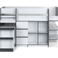 Saturn Mid Sleeper Charcoal & White - Mid Sleeper with Desk and Storage ModelBedroom