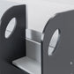 Saturn Mid Sleeper Charcoal & White - Mid Sleeper with Desk and Storage ModelBedroom