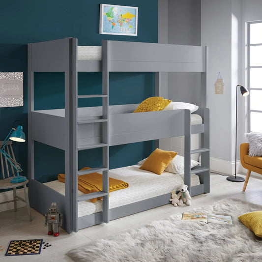 Snowdon Grey Three Tier Bunk Bed ModelBedroom