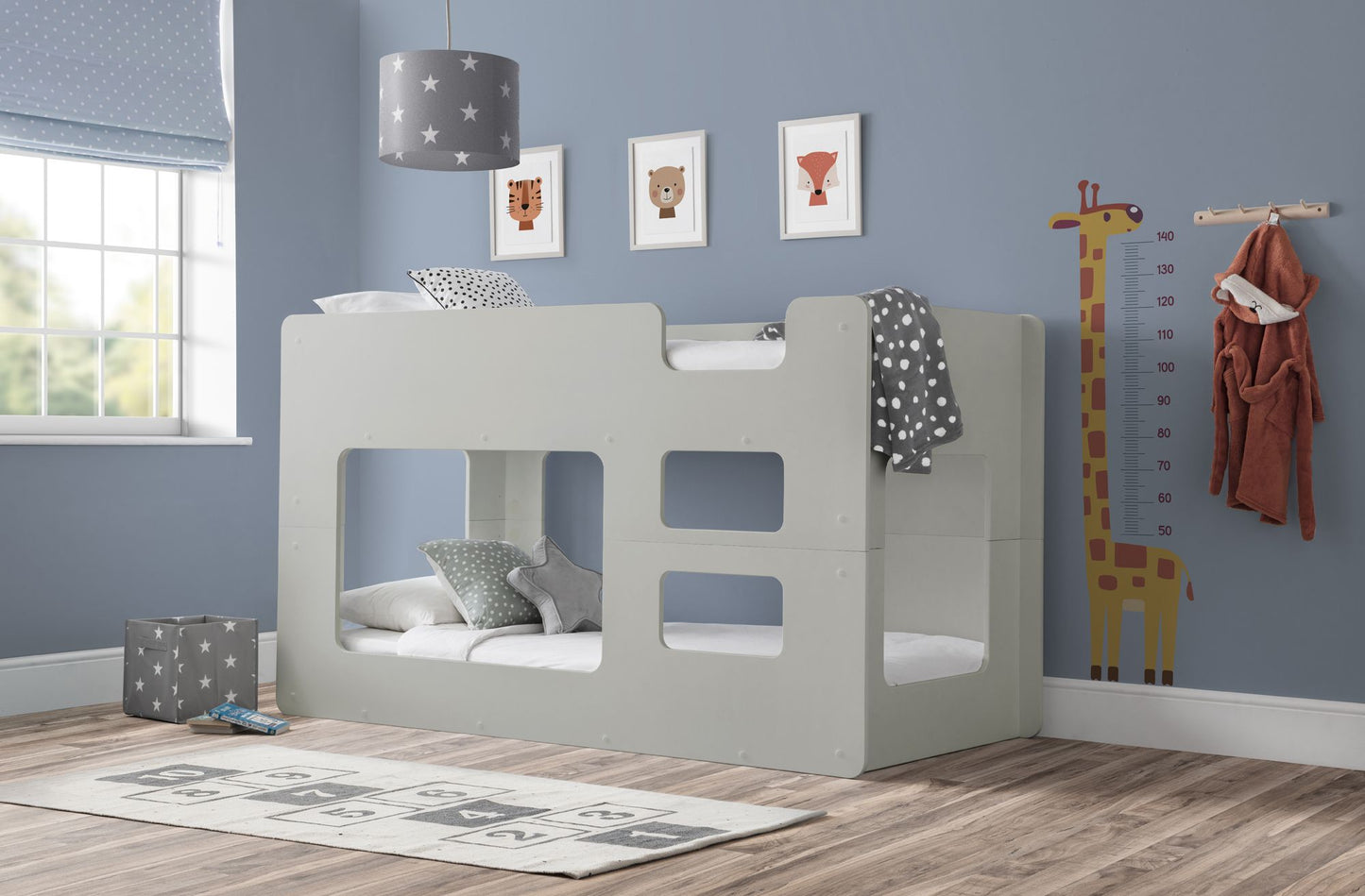 Solar Pod Bunk Bed Dove Grey - Kids Single Bunk Bed ModelBedroom