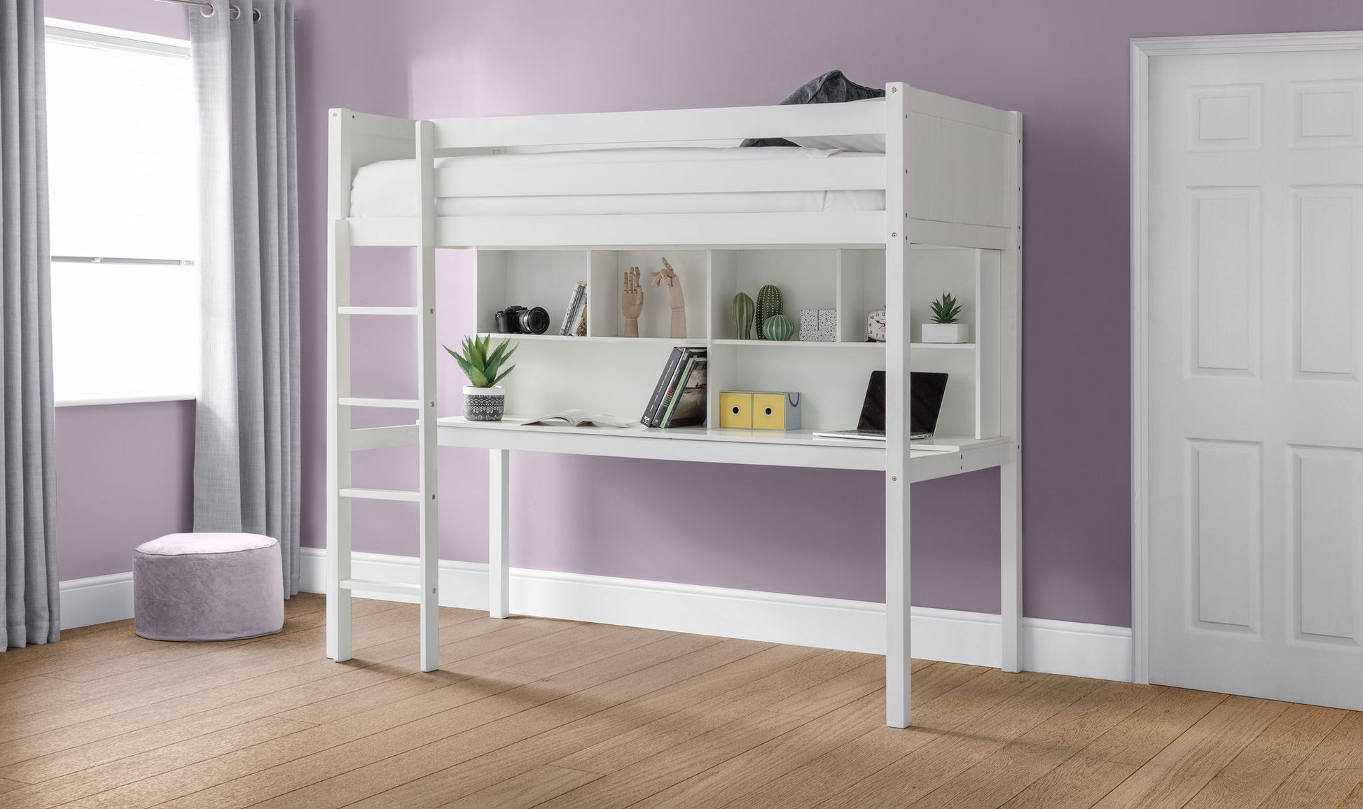 Titan High Sleeper - White High Sleeper with Workstation ModelBedroom