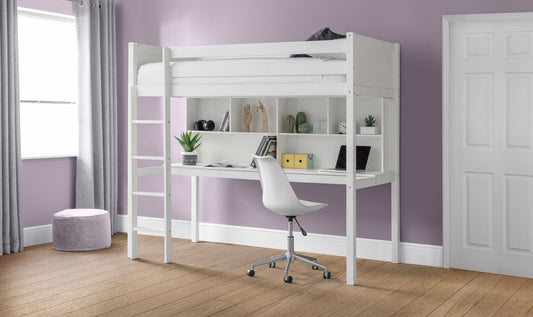 Titan High Sleeper - White High Sleeper with Workstation ModelBedroom