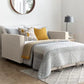 Troy Natural Linen Fabric Sofa Bed ModelBedroom